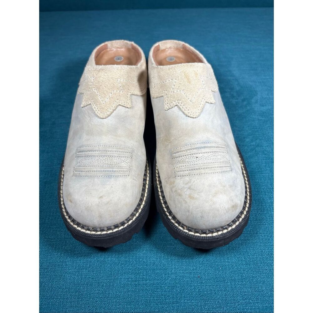Ariat Safety Clog Western Leather Suede Mules Women's Size 9 B - Picture 4 of 6